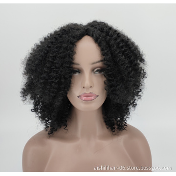 The Chinese made best-selling African black medium-length curly wigs for black women